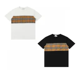 Burberry Kurzarmhemd in Premiumqualität aus schwarzer Baumwolle, Vintage-Kollektion