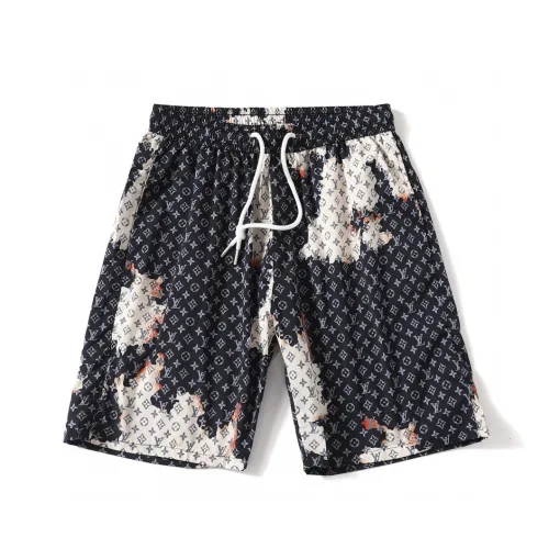 Luxus-Shorts aus Seide von Louis Vuitton mit Logo-Kollektion