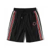 Premium Moncler Shorts Schwarzes Leder Logo Kollektion