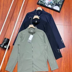 Premium Qualität Lululemon Jacke Schwarz Nylon Casual Luxury