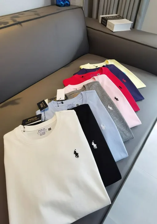 Luxus Ralph Lauren Kurzarm Grau Classic Luxury
