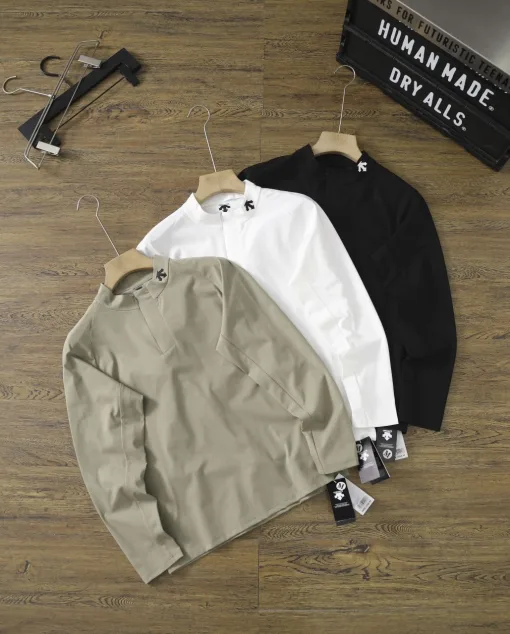 Luxus Descente Langarm Weiß Fleece Urban Luxury