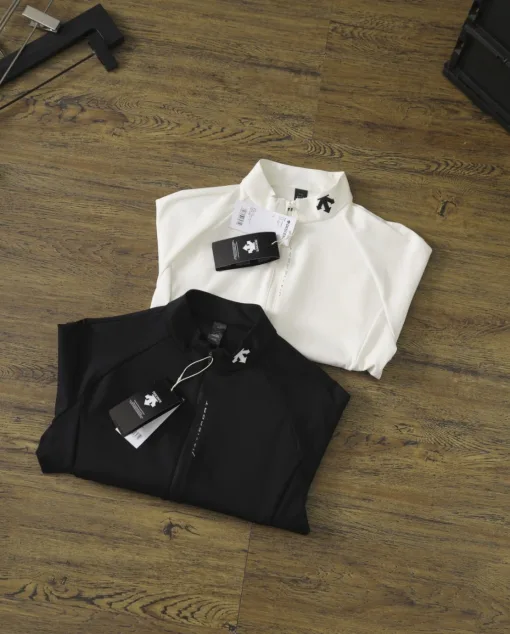 Premium Descente Cardigans Weiß Nylon Casual Luxury