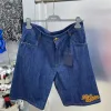 Premium-Hemd von Louis Vuitton im Denim-Stil mit Stickerei