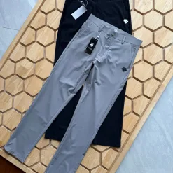 Premium Descente Hose Grau Seide Casual Luxury