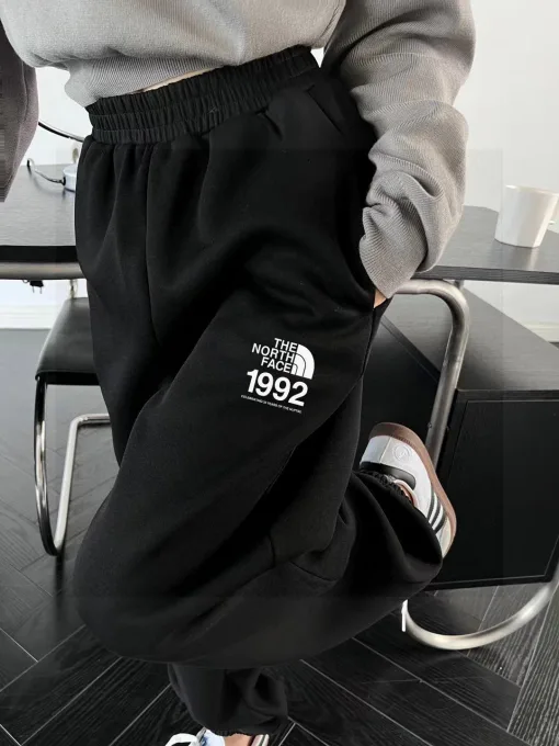 Premium Qualität The North Face Jogginghose Grau Fleece Logo Luxus