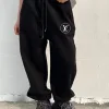 Bestseller Louis Vuitton Jogginghose Schwarz Fleece Logo Style