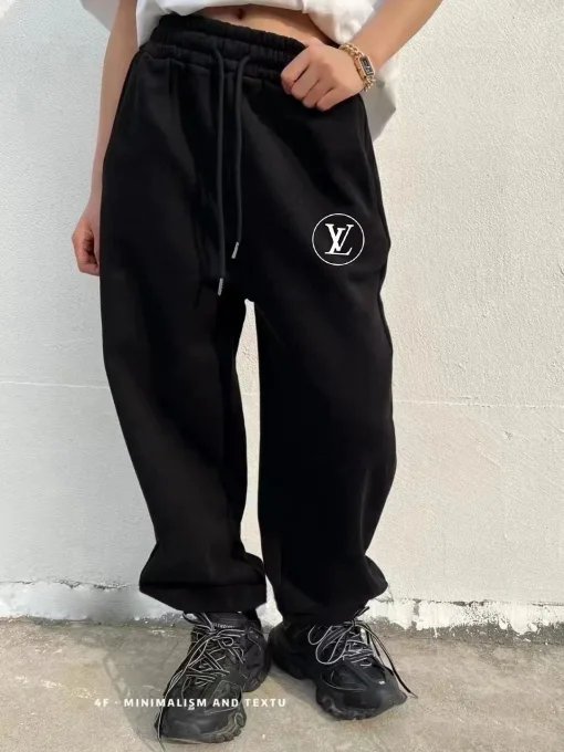 Bestseller Louis Vuitton Jogginghose Schwarz Fleece Logo Style
