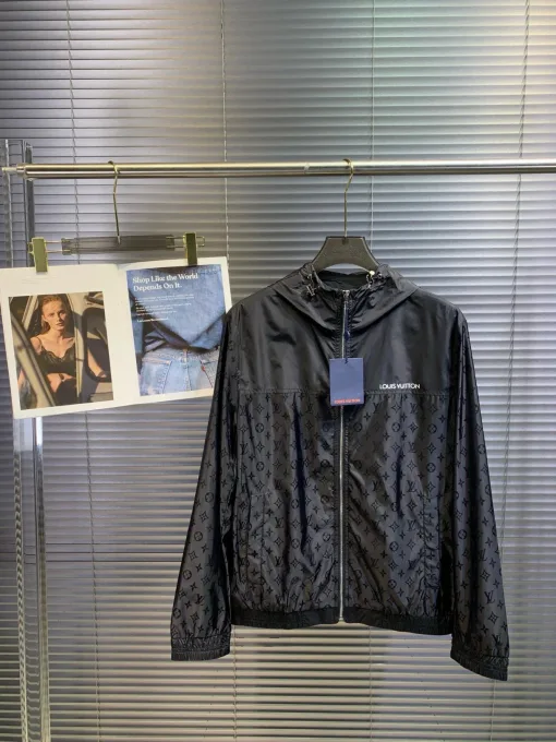 Hochwertige Louis Vuitton Mäntel Black Monogram Collection