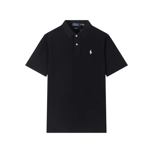 Luxus Ralph Lauren Kurzarm-T-Shirts Weißes Baumwolllogo Luxus