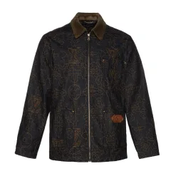 Luxus-Mäntel von Louis Vuitton aus weißer Denim-Stickerei