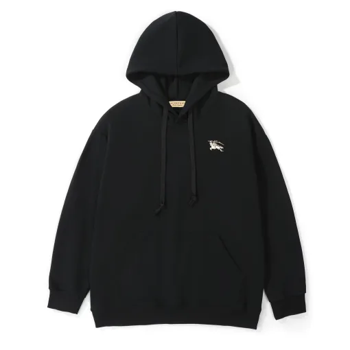 Luxus-Sweatshirts von Burberry aus schwarzer Baumwolle mit Stickerei