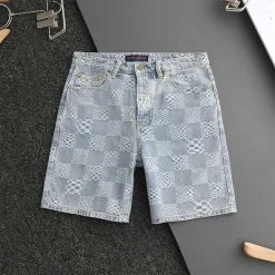 Hochwertige Louis Vuitton Shorts Denim Logo Luxus