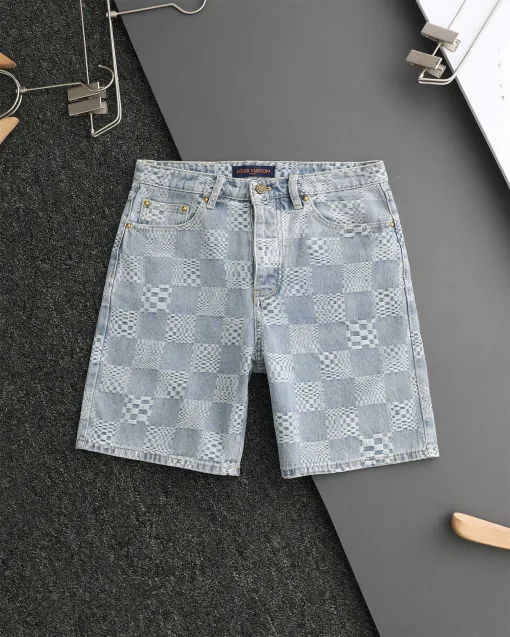 Hochwertige Louis Vuitton Shorts Denim Logo Luxus