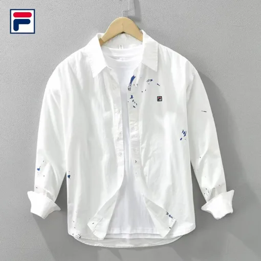 Bestseller: Fila Langarmshirts aus bestickter Baumwolle