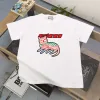 Hochwertiger Gucci Kurzarm-Baumwoll-Print im weißen Stil