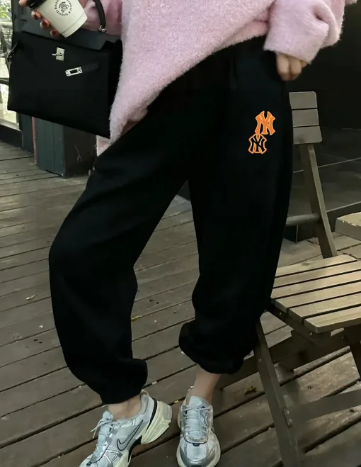 Hochwertige Nike Jogginghose Orange Fleece Logo Kollektion