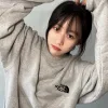 Hochwertige Balenciaga-Sweatshirts im schwarzen Fleece-Print-Stil