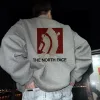 Premium Qualität The North Face Hoodie Rot Fleece Logo Luxus