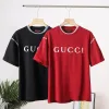 Luxus Gucci Kurzarm Schwarz Baumwolle Klassischer Stil