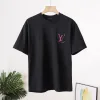 Premium Louis Vuitton Kurzarmhemd aus schwarzer Baumwolle im Logo-Stil