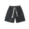 Hochwertige Louis Vuitton Shorts Gold Denim Bestickt Luxus