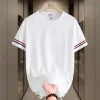 Premium Qualität Thom Browne Kurzarm Rot Baumwolle Classic Collection
