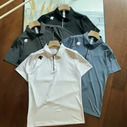 Bestseller Descente Kurzarm Schwarz Seide Casual Luxury