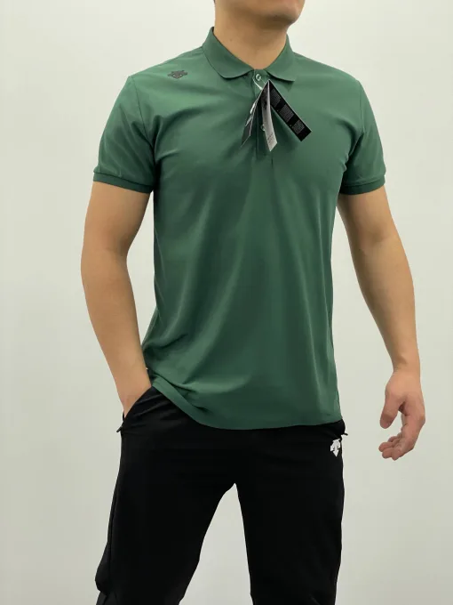 Hochwertige Descente Kurzarm-T-Shirts aus schwarzer Baumwolle, elegante Kollektion