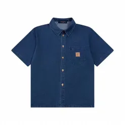 Bestseller der Louis Vuitton Kurzarm-Denim-Logo-Kollektion