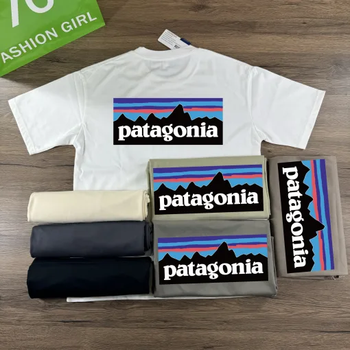 Luxus-Kurzarmshirt von Patagonia aus schwarzer Baumwolle, klassische Kollektion