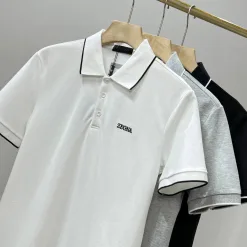 Meistverkaufte Zegna Kurzarm-Freizeitkollektion aus weißer Baumwolle