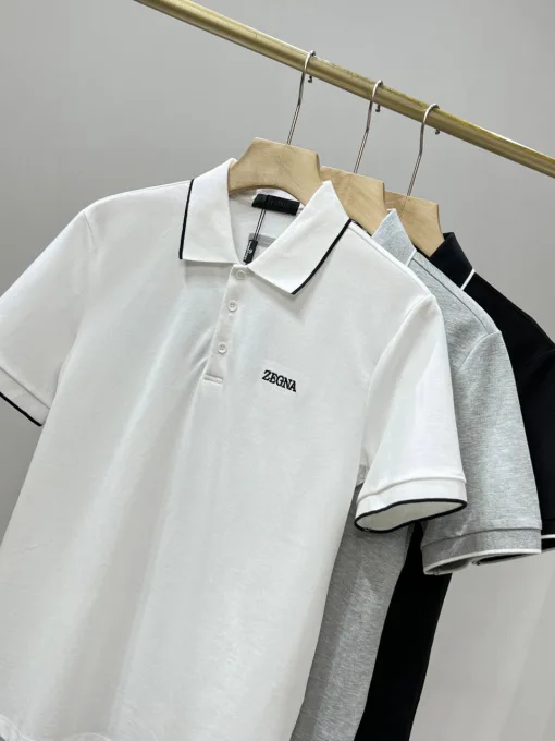 Meistverkaufte Zegna Kurzarm-Freizeitkollektion aus weißer Baumwolle
