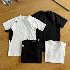 Bestseller Descente Kurzarm Schwarz Polyester Patchwork Kollektion