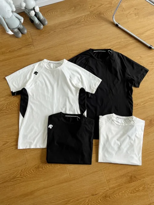 Bestseller Descente Kurzarm Schwarz Polyester Patchwork Kollektion