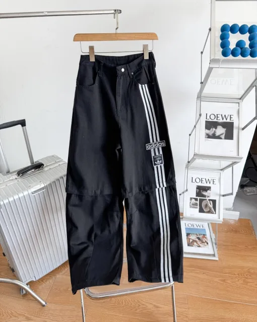 Hochwertige Adidas Hose Black Denim Classic Luxury