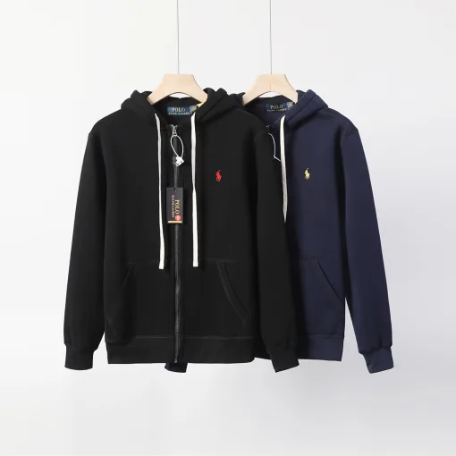 Bestseller Ralph Lauren Mantel Schwarz Fleece Logo Kollektion