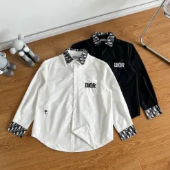 Luxus Dior Langarm Sky Silk Logo Luxus