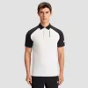 Hochwertiges Descente Kurzarm-Shirt aus weißer Baumwolle im eleganten Stil