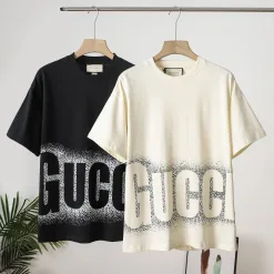 Luxus Gucci T-Shirt Schwarz Baumwolle Print Style