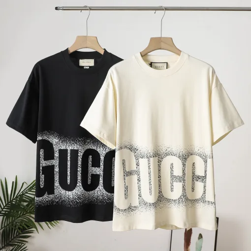 Luxus Gucci T-Shirt Schwarz Baumwolle Print Style