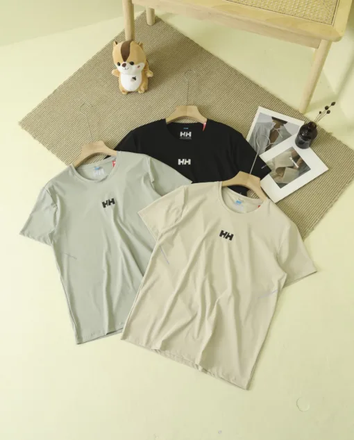 Luxus Helly Hansen Kurzarm Schwarz Seide Atmungsaktiv Luxus