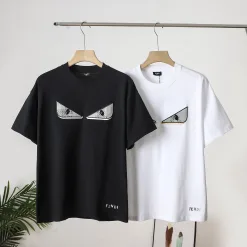Premium Qualität Fendi Kurzarm Schwarz Solid Kollektion
