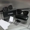 Hochwertige Chanel Sonnenbrille Schwarz Logo Luxus