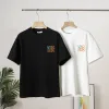 Premium Loewe Kurzarm-Kollektion aus schwarzer Baumwolle mit Stickerei