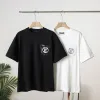 Hochwertige Louis Vuitton Kurzarm Schwarz Nylon Logo Luxus