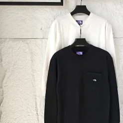 Hochwertige The North Face Langarmshirts in Schwarz, einfarbige Kollektion