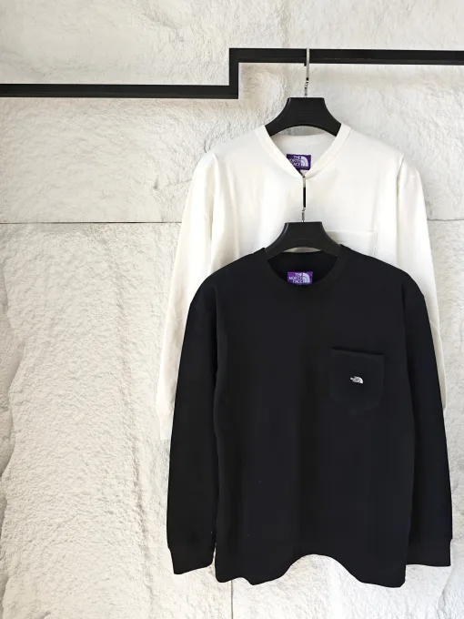 Hochwertige The North Face Langarmshirts in Schwarz, einfarbige Kollektion