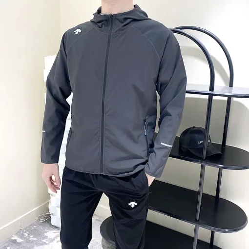 Premium Qualität Descente Mantel Grau Luxus