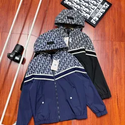 Premium Dior Mantel Schwarz Jacquard Kollektion